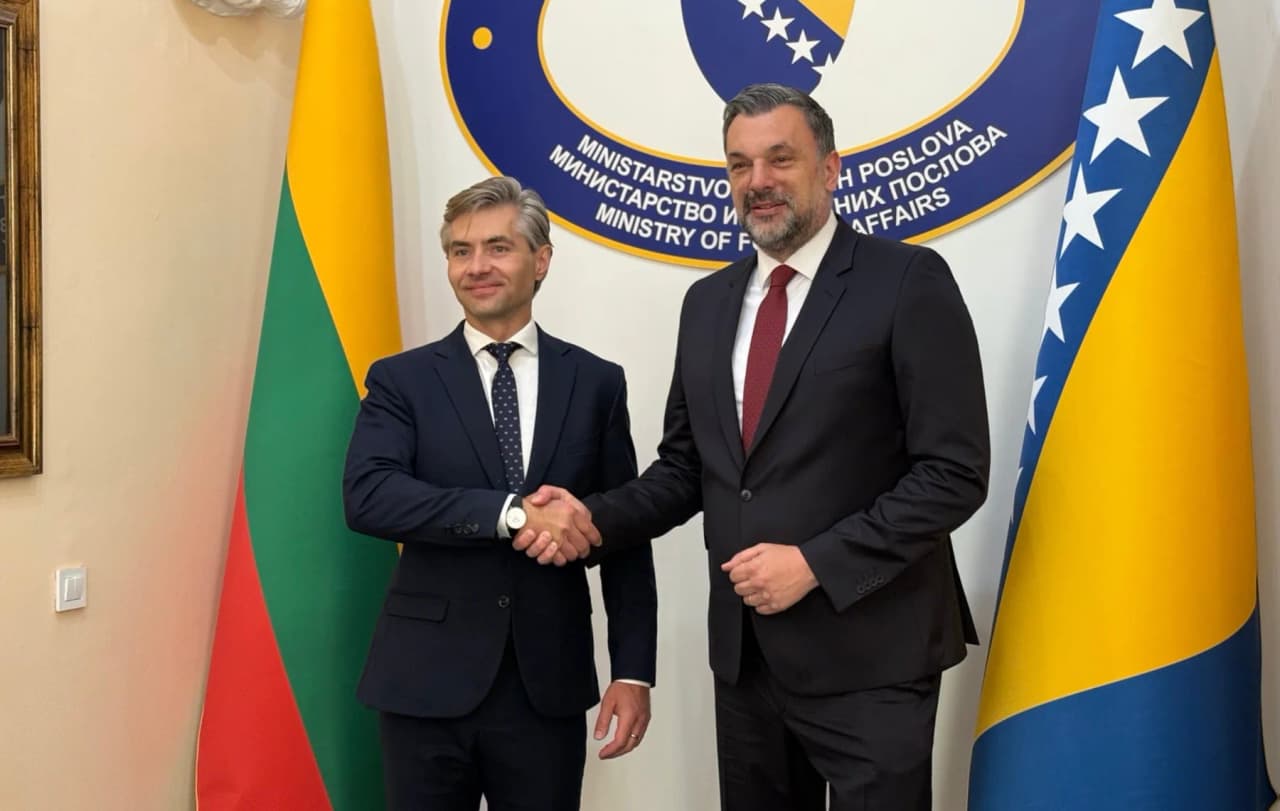 Budrys Bosnijoje ir Hercegovinoje perspėjo Balkanus dėl Rusijos grėsmės