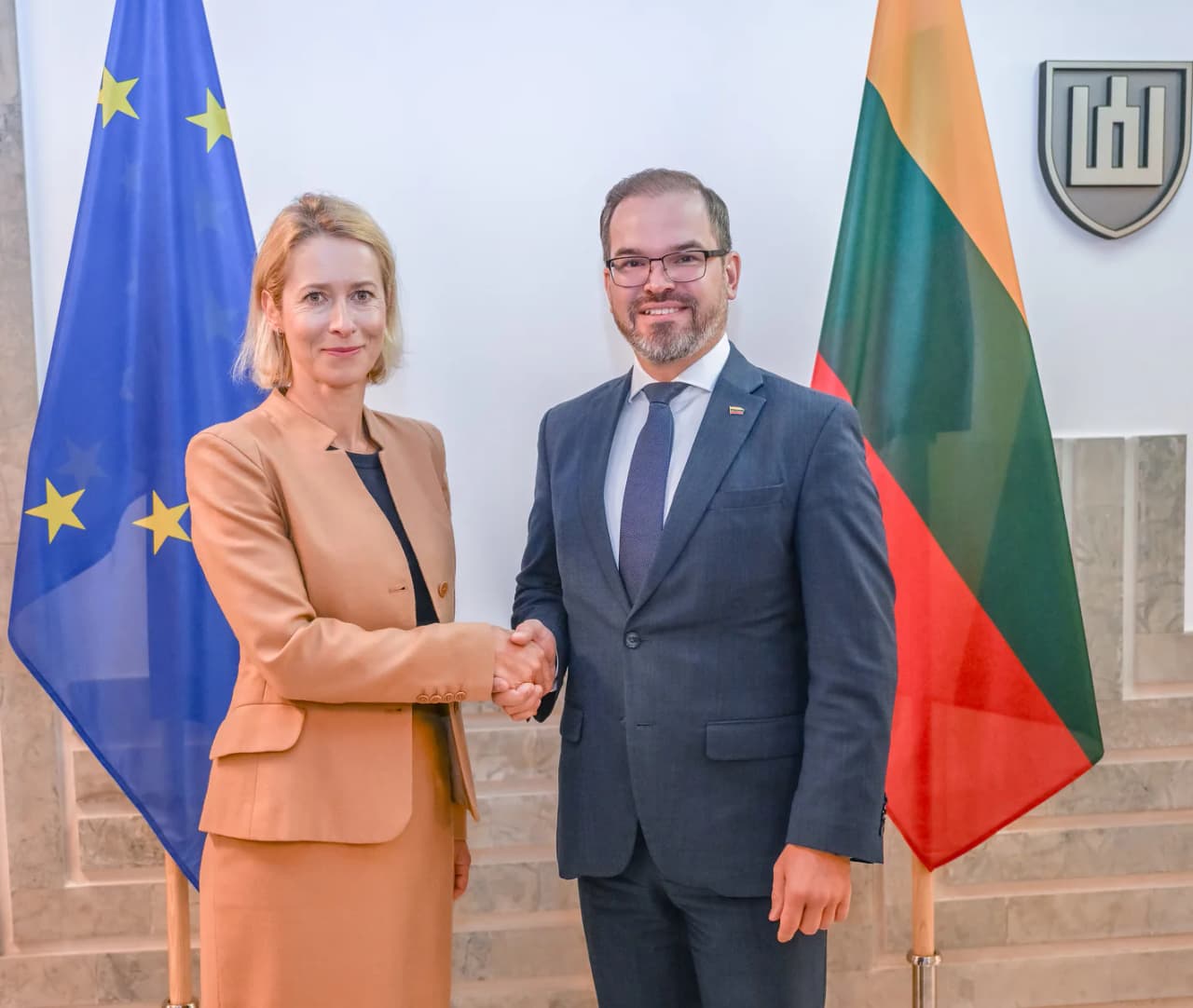 Kaunas su Kallas aptarė paramą Ukrainai ir milijardų poreikį Rusijos atgrasymui