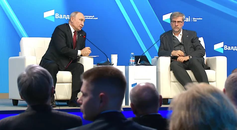 „Valdajaus“ plenarinėje sesijoje Putinas mėgino skleisti Kremliaus naratyvus
