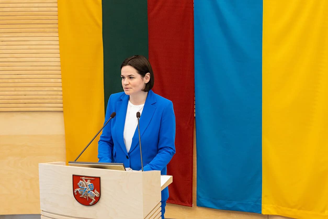 Tichanovskaja savo perspėjimų apie Baltarusijos pasirengimą karui redakcijai nekomentuoja