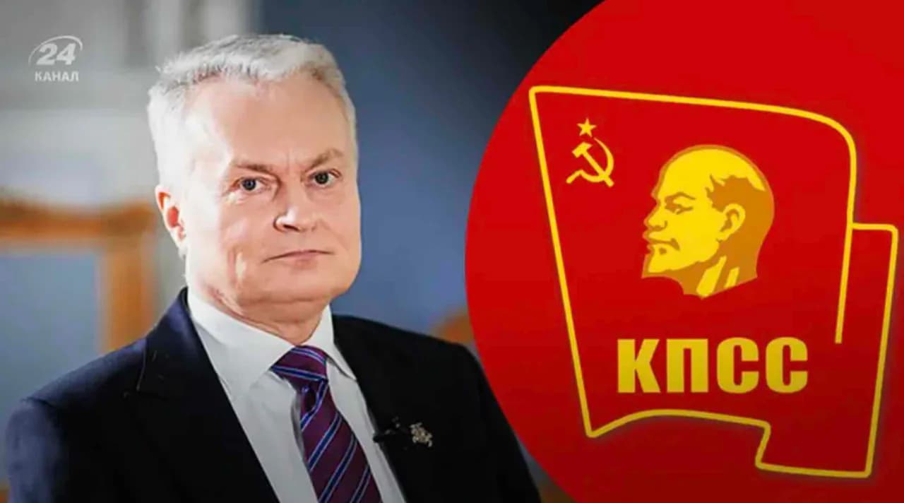 Komunisto G. Nausėdos komunistinė praeitis buvo plačiai aptarinėjama ir Ukrainos valstybės kontroliuojamoje žiniasklaidoje. Nuotr. 24tv.ua