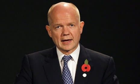 Jungtinės Karalystės užsienio reikalų sekretorius Williamas Hague'as