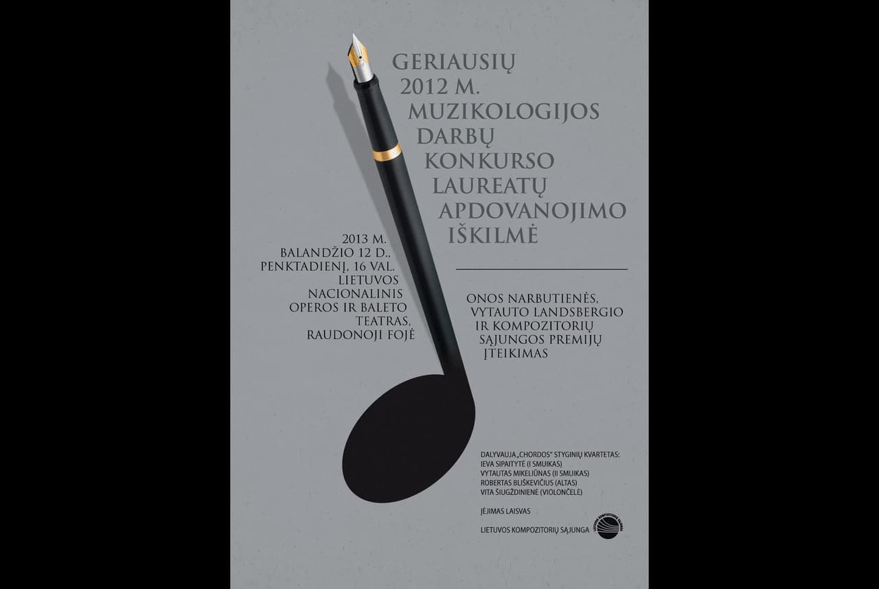 Trims autoriams bus įteiktos premijos už ryškiausius 2012 metų muzikologijos darbus