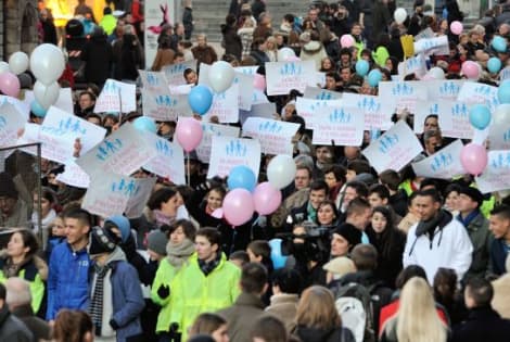 Prancūzų protestas prieš tos pačios lyties santykių įteisinimą, 2012 m.