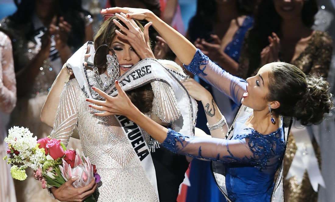 Maskvoje surengtą grožio konkursą "Mis Visata" laimėjo Venesuelos atstovė Gabriela Isler (Gabriela Isler). Nuotr. EPA-ELTA
