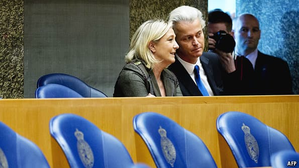Marine Le Pen ir Geertas Wildersas