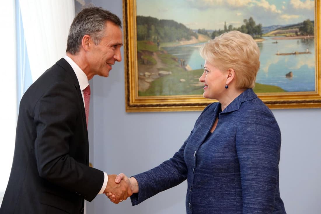 NATO vadovo ir Lietuvos vadovės nuomonės dėl grėsmių šiek tiek išsiskyrė. Nuotr. gbtimes.com