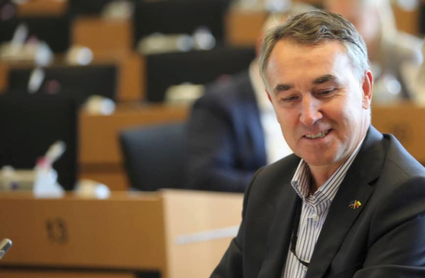 Lietuvos interesus Europos Parlamente atstovaujantis liberalas Petras Auštrevičius bado akcijos nutraukti neketina. Nuotr. facebook.com