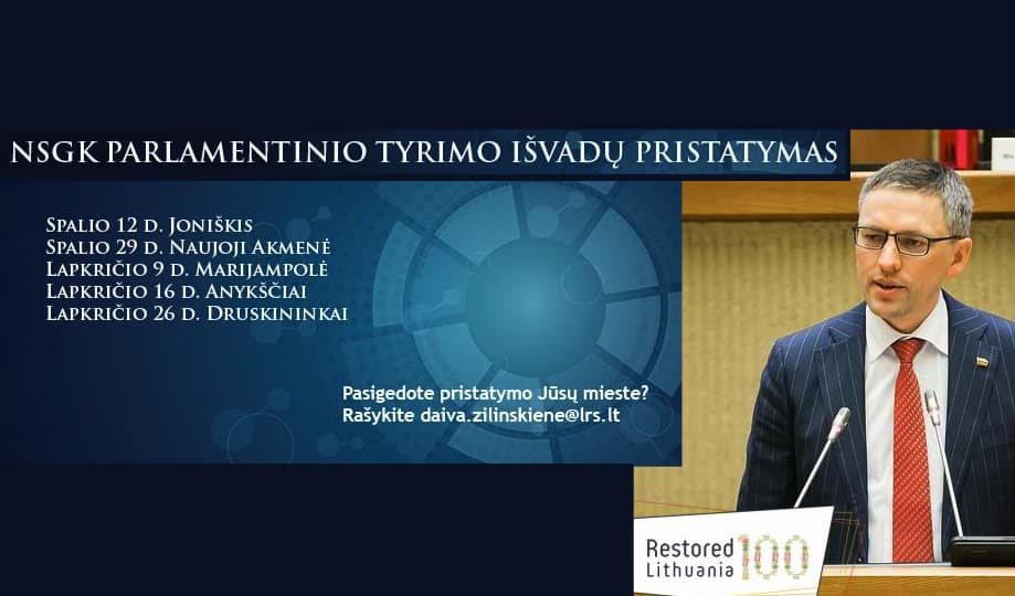 V. Bakas aktyviai važinėja po Lietuva su politinio šou programa - NSGK parlamentinio tyrimo išvadų pristatymu. Nuotr. facebook.com