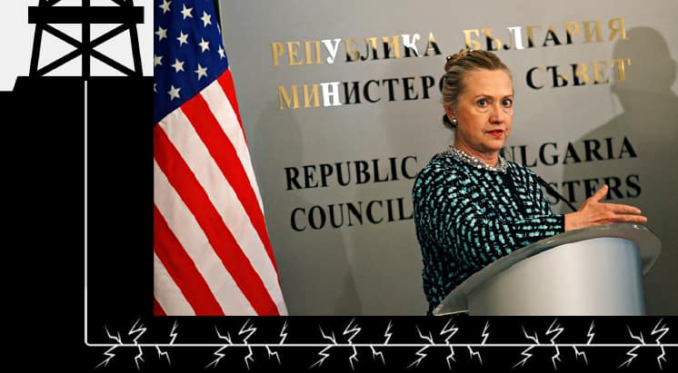 JAV valstybės sekretorė Hillary Clinton per spaudos konferenciją po susitikimo su Bulgarijos premjeru Boiko Borisovu Sofijoje, 2012 vasario 5 d. Nuotr. Stoyano Nenovo | Reuters