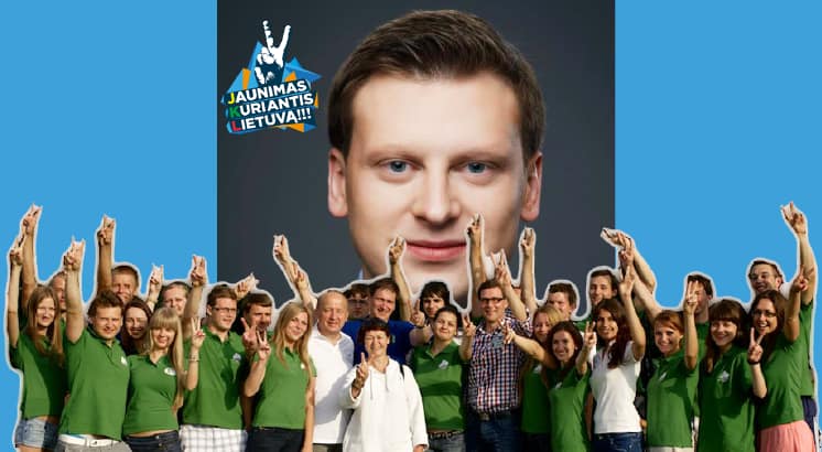 Konservatorius Valdas Benkunskas ir jaunųjų konservatorių lyga. Nuotr. iš facebook.com ir jkl.lt