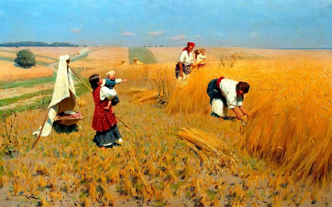 Paveikslas „Жнива в Україні“, autorius Mykola Limonenko.