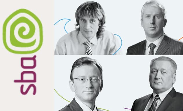 SBA valdyba: koncerno SBA prezidentas Arūnas Martinkevičius, valdybos nariai Egidijus Valentinavičius, Algirdas Šabūnas, Gintautas Rudis
