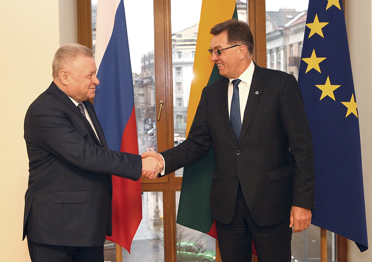 Premjeras susitiko su naujuoju Rusijos ambasadoriumi A. Udalcovu. Dainiaus Labučio (ELTA) nuotr.