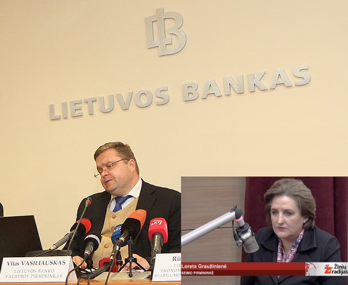 Seimo Pirmininkė: Lietuvos banko vadovas neturėtų kištis į politines diskusijas