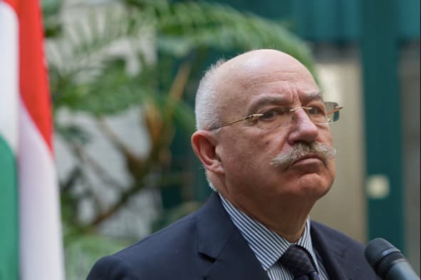 Vengrijos užsienio reikalų ministras Janos Mortonyi. Rcc.int nuotr.