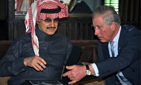 Princas Charlesas ir Saudo Arabijos milijardierius princas Al Validas bin Talalas bin Abdulazizas al Saudas