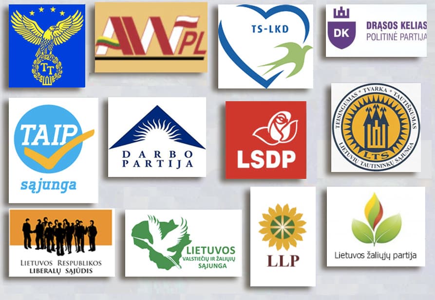 29 partijos Teisingumo ministerijai pateikė savo narių sąrašus