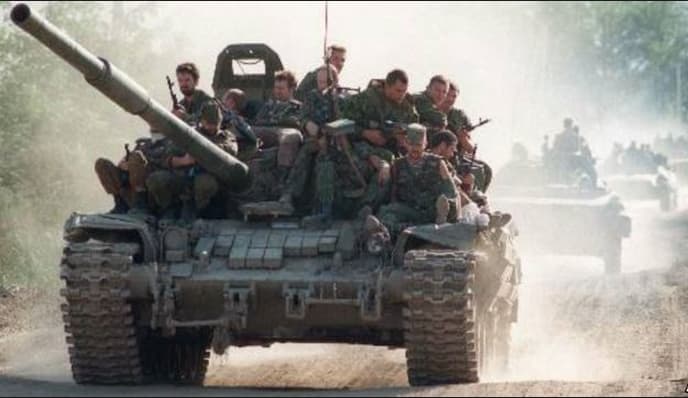 Rusų tankų kolona. Archyvo nuotr.