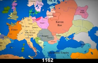Kaip per 1000 metų keitėsi Europos valstybių sienos (video)