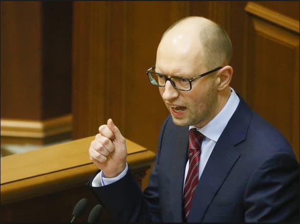 Ukrainos premjeras Arsenijus Jaceniukas. Rmf24.pl nuotr.