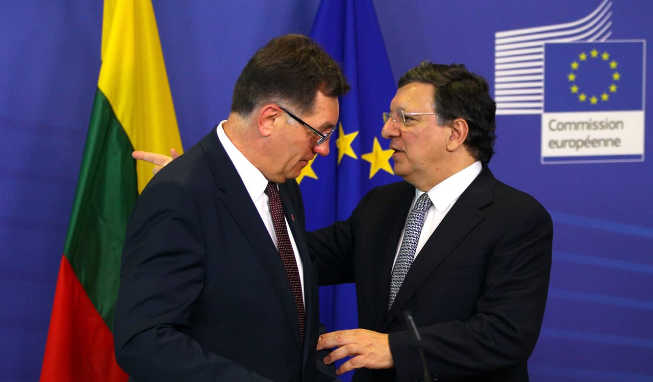 A. Butkevičius ir J. M. Barroso. EPA-ELTA nuotr.