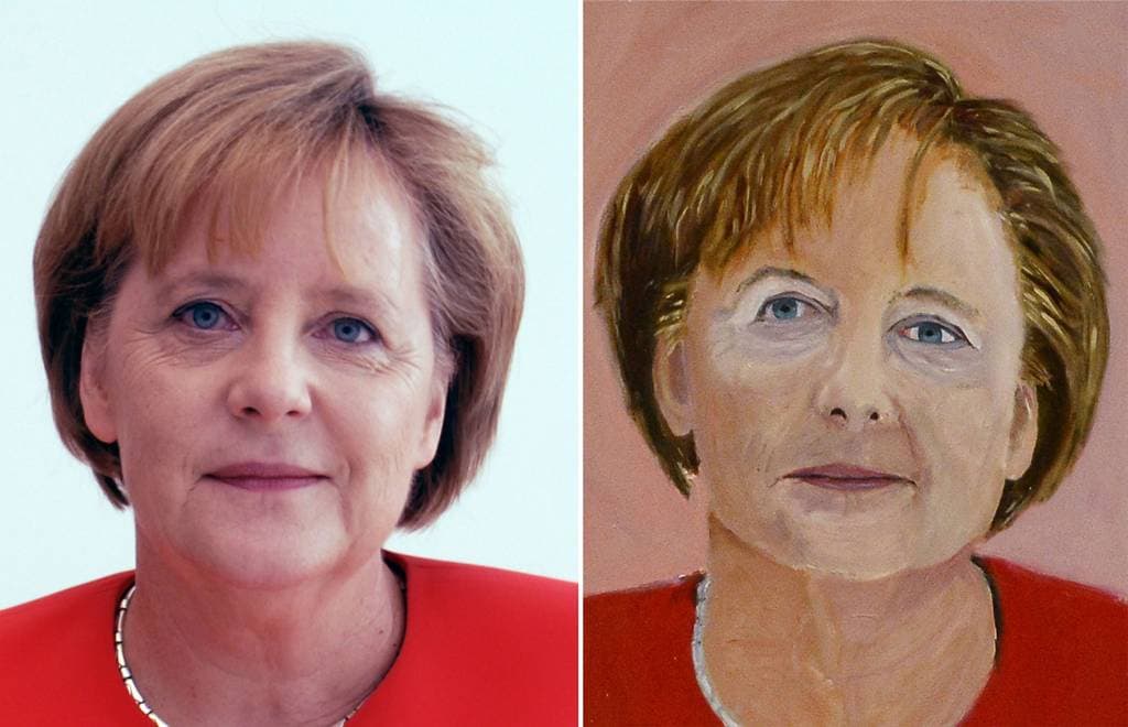 Vienintelė moteris, kurią pavyko nupiešti George'ui W. Bushui, buvo Angela Merkel. Nėra žinoma, kodėl parodoje nėra Dalios Grybauskaitės portreto