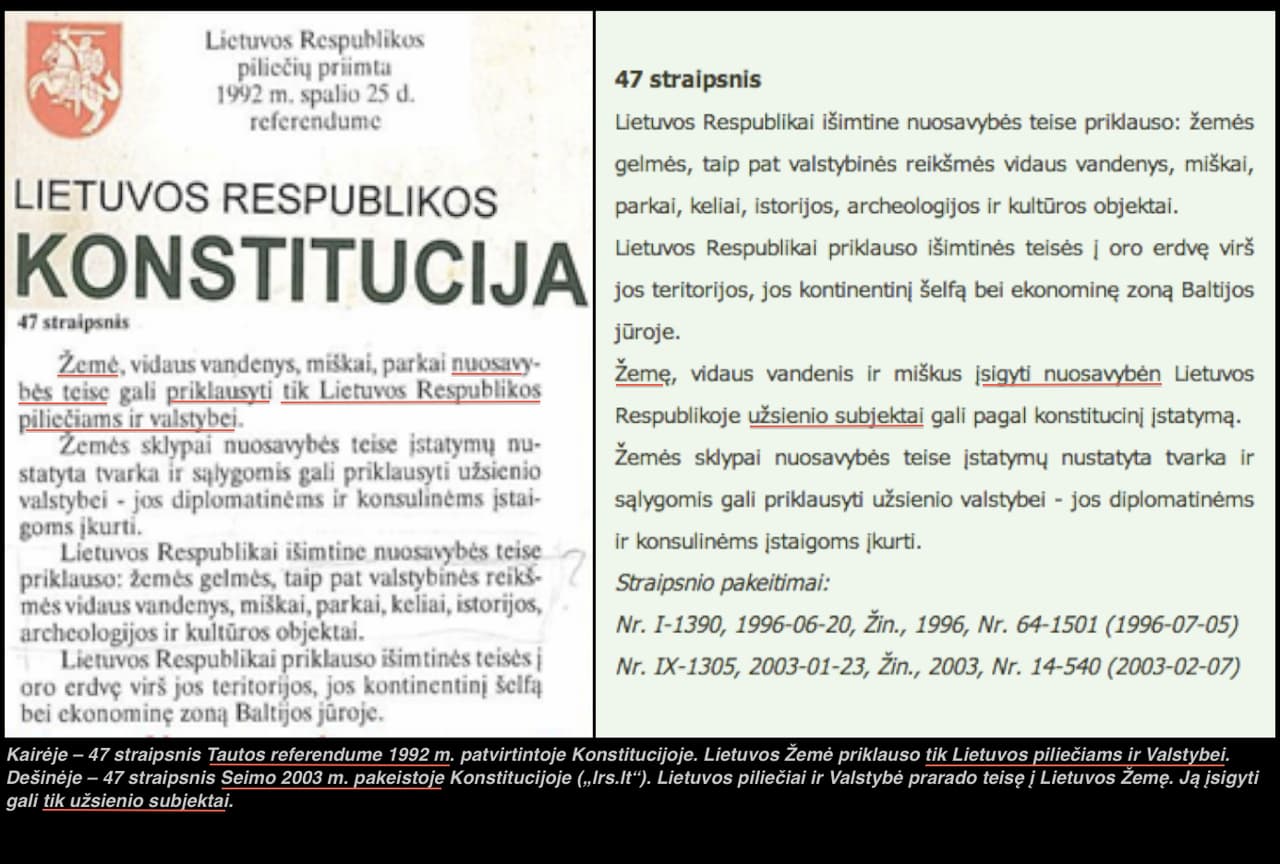 P. Šliužas: tik siekiame atkurti pačių lietuvių teisę į žemės nuosavybę