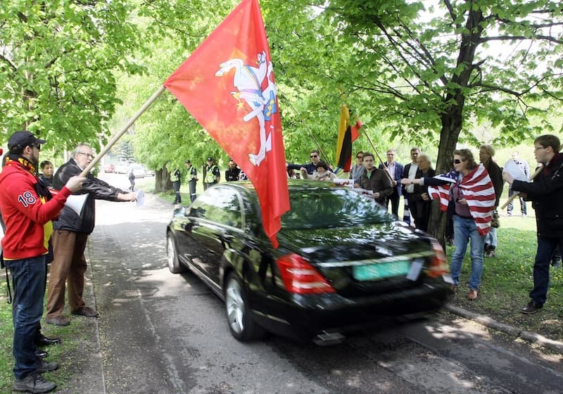 Gegužės 9-ąją - protestas prieš Rusijos politiką Ukrainoje. Gedimino Savickio (ELTA) nuotr.