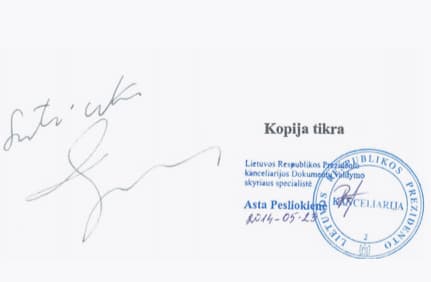 Iš karto po rinkimų Prezidentūra prašomą dokumentą pagaliau pateikė