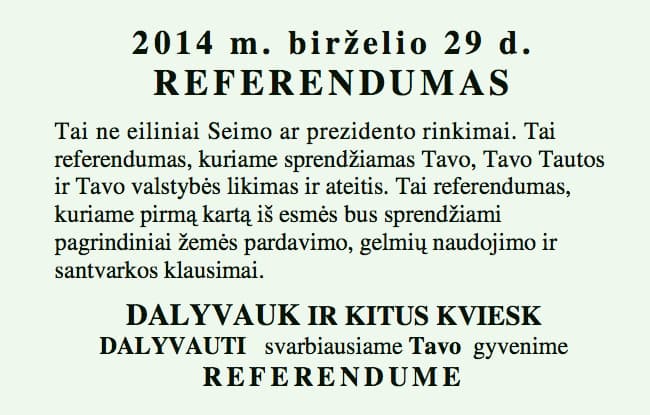Atviras elektroninis laiškas Prezidentei, Seimui ir Lietuvos vyriausybei