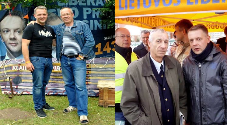 Klaipėdos miesto savivaldybės rinkimų komisijos pirmininkas Viktoras Greičius su liberalų lyderiu Eligijumi Masiuliu. Nuotr. facebook.com