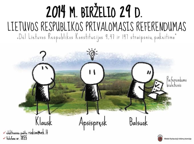 Dėl labai mažai rinkėjų aktyvumo referendumas neįvyko