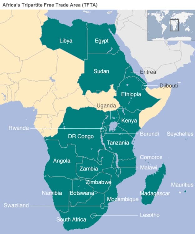 Afrika kurs laisvosios prekybos zoną – nuo Keiptauno iki Kairo