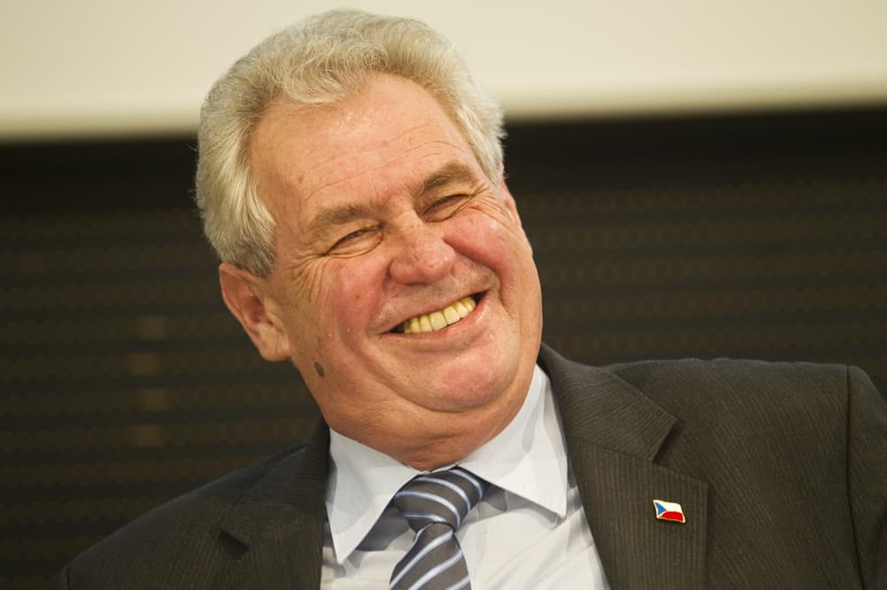 Čekijos prezidentas Milošas Zemanas.