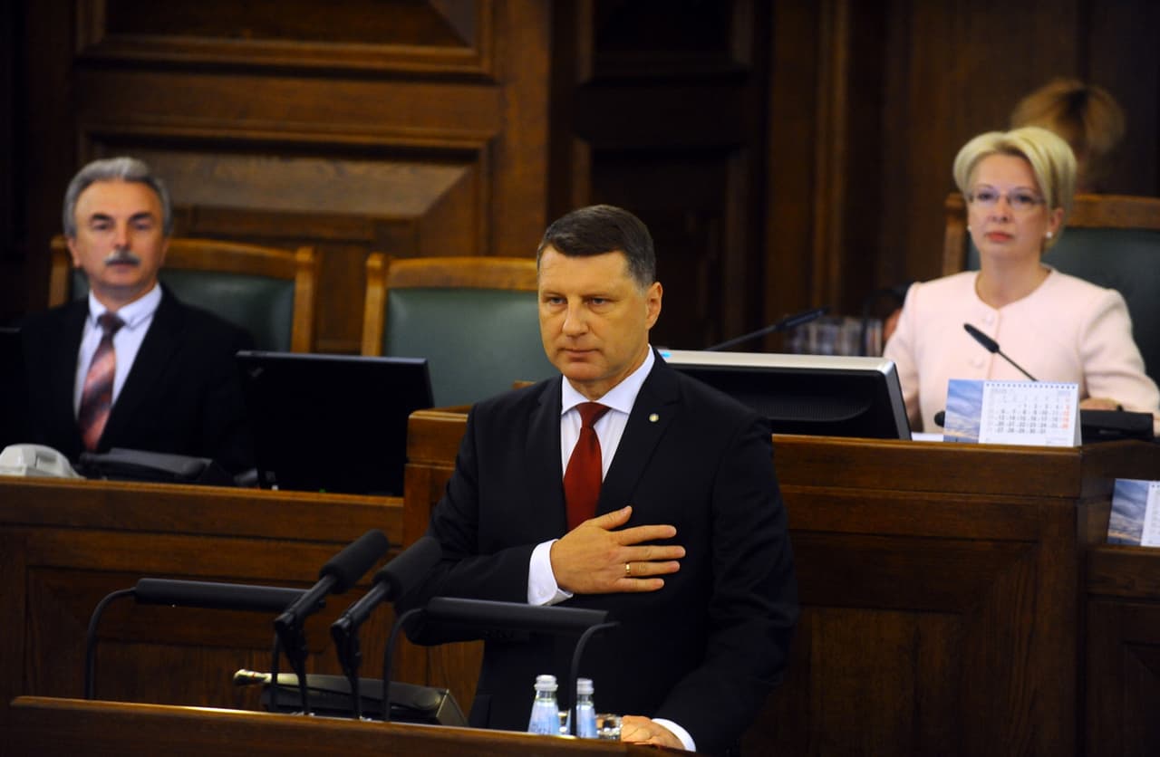 Inauguruotas naujasis Latvijos prezidentas Raimondas Vėjuonis