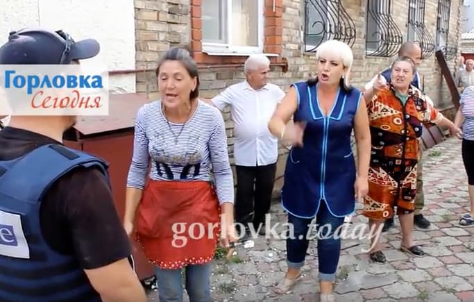 Gorlovkos miesto gyventoja išrėkė viską, ką galvoja apie Ukrainos valdžią