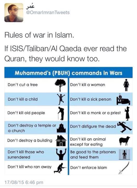 Atmintinė vadinamosios Islamo valstybės teroristams, jei jie tikrai skaito Koraną