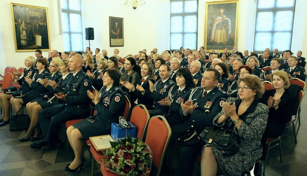 Šventės Valdovų rūmuose akimirka. Nuotr. policija.lt