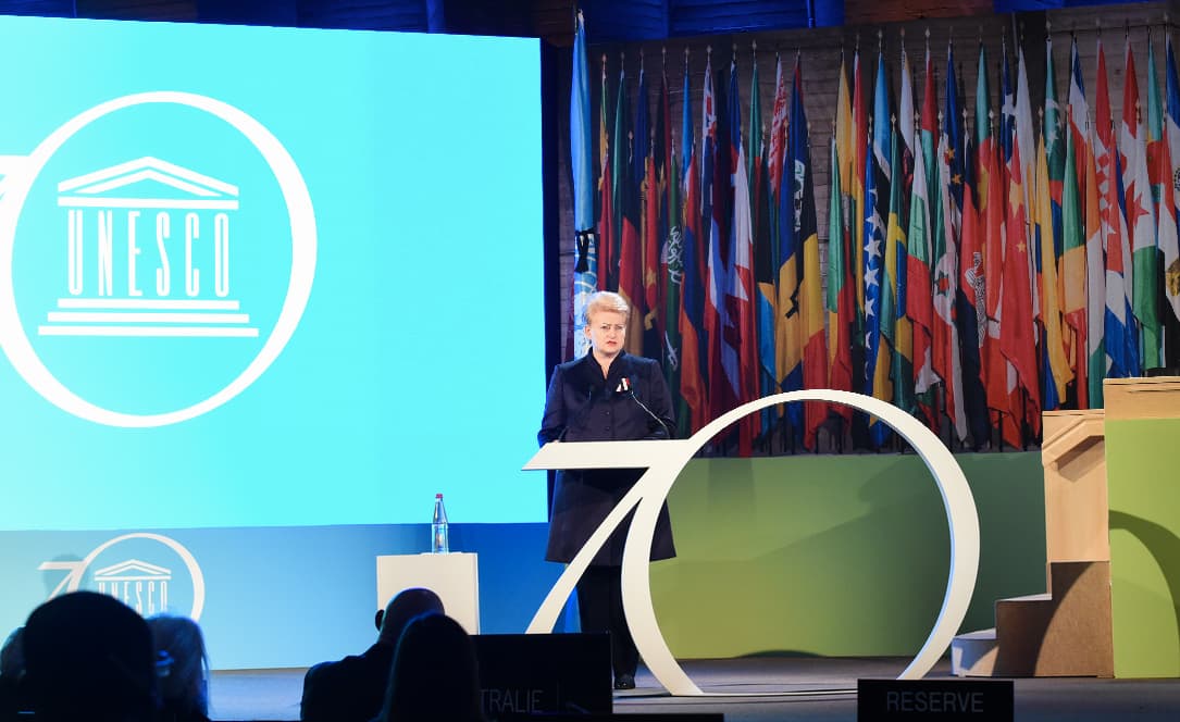 Pasaulio dėmesys šiomis dienomis nukreiptas į prezidentę D. Grybauskaitę. Nuotr. prezidentas.lt
