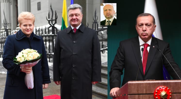 Grybauskaitė – Porošenka (Turčynovas) – Erdoganas
