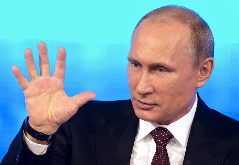 Teroristinės valstybės vadeiva V. Putinas. Nuotr. huffingtonpost.com