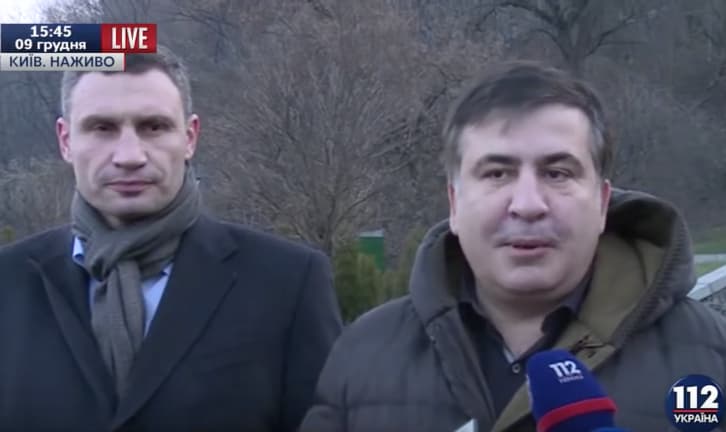 M. Saakašvilis ir V. Kličko apie kovą su korupcija