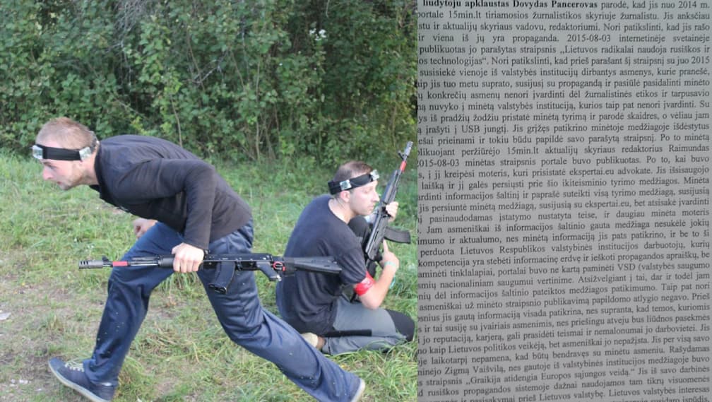 Tiriamosios žurnalistikos atstovas D. Pancerovas (kairėje) iki šiol žaidžia žaidimus, kokius mėgsta žaisti daugelis vaikų šalia smėlio dėžės, kol mama nepakvietė namo eiti popiečio miego... Nuotr. facebook.com