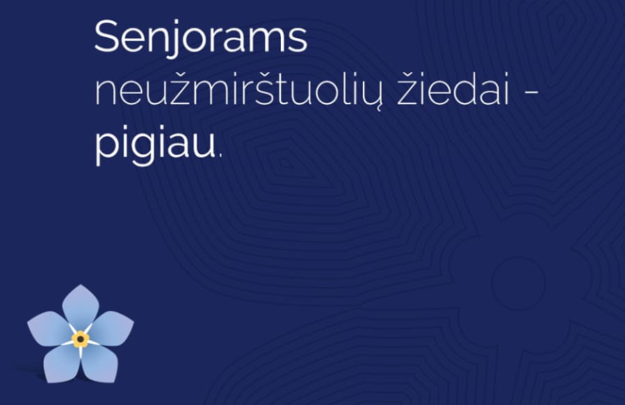 Su pensininko pažymėjimu neužmirštuolės žiedas kainuos perpus pigiau