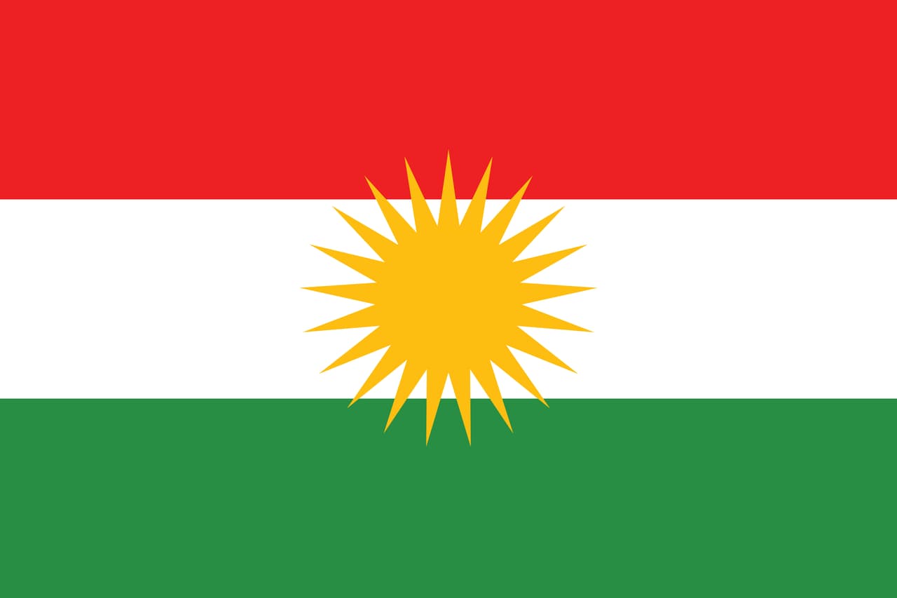 Kurdistano vėliava.