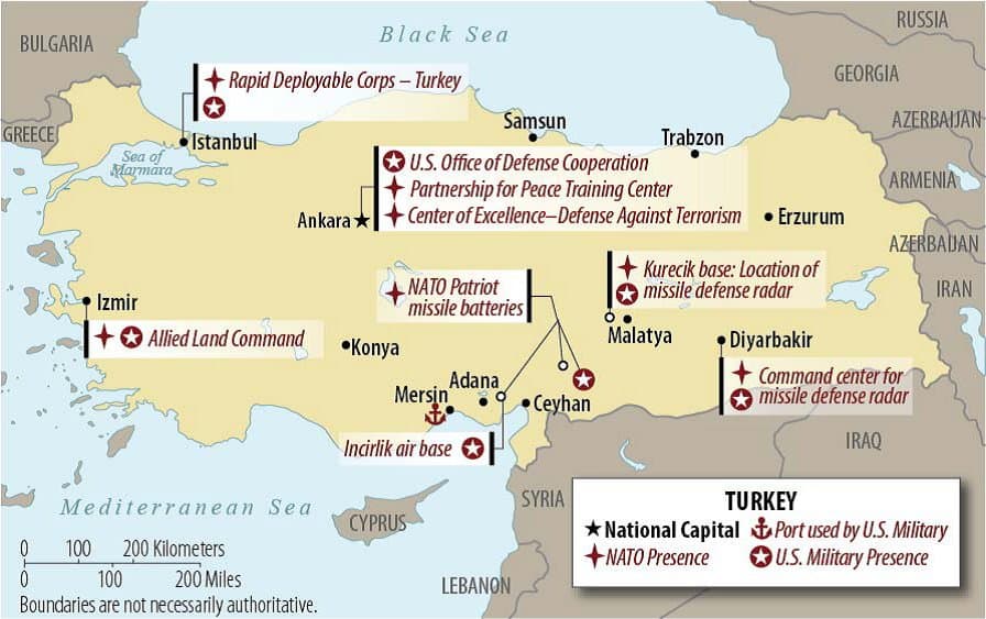 JAV kariškių šeimos evakuojamos iš Turkijos