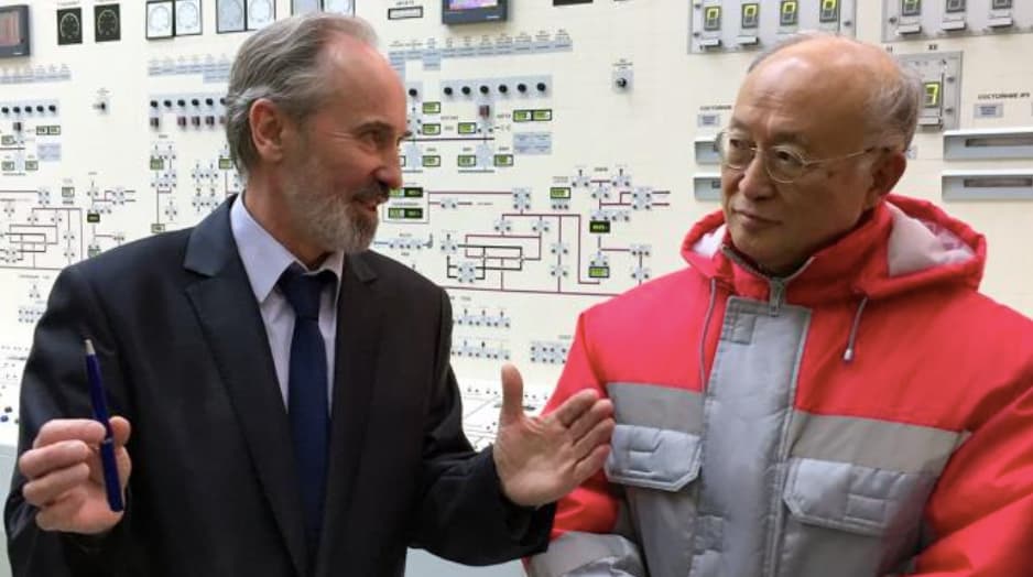 Tarptautinės atominės energetikos asociacijos generalinis direktorius Yukiya Amano aplankė mokymo centrą Ostrovece, kur Baltarusija stato savo pirmąją atominę elektrinę.