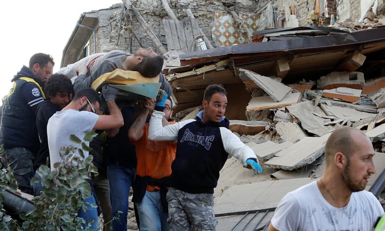 Italijoje žemės drebėjimas nusinešė mažiausiai 247 gyvybes
