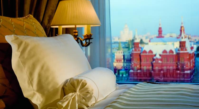 Vaizdas pro „Ritz Carlton“ viešbučio Maskvoje langą. Nuotr. booking.com